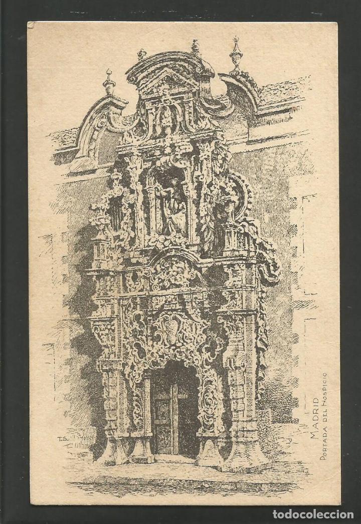 Postcards: MADRID-PORTADA DEL HOSPICIO-EN EL REVERSO PUBLICIDAD CAFE COLUMBA-(57.388)