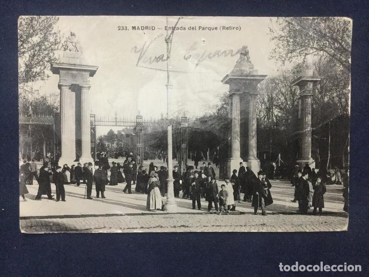 Postales: 233 Madrid Entrada del Parque (Retiro) - Foto 1