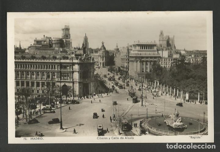 Postcards: MADRID-CIBELES Y CALLE DE ALCALA-73-FOTOGRAFICA RAPIDE-POSTAL ANTIGUA-(57.805)