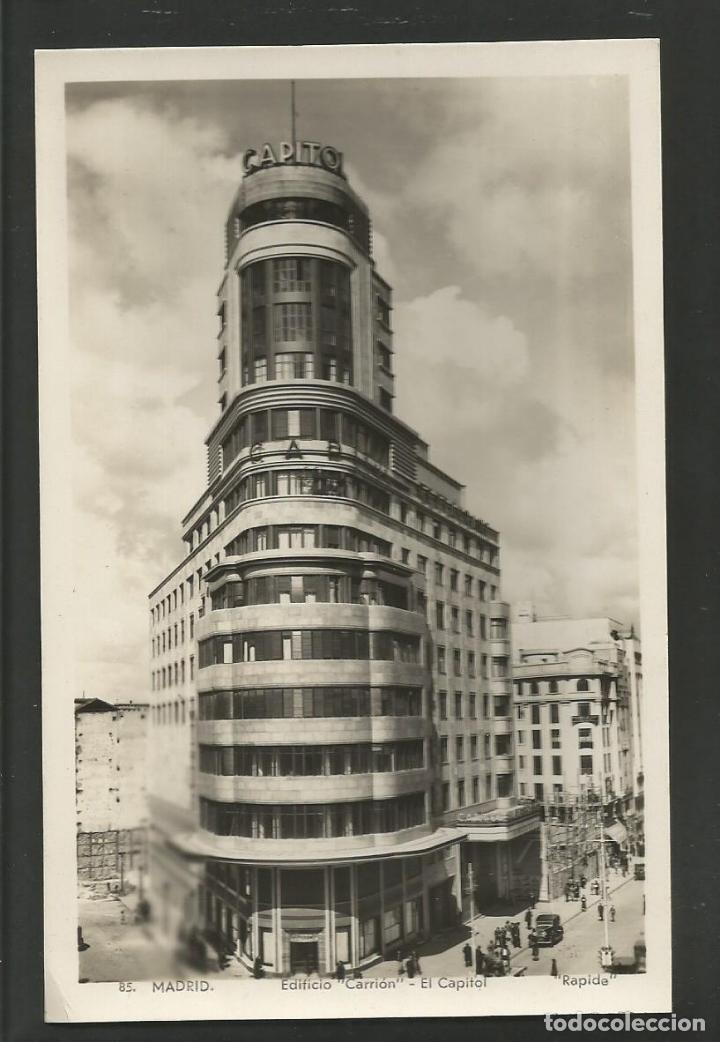 Postcards: MADRID-EDIFICIO CARRION-EL CAPITOL-85-FOTOGRAFICA RAPIDE-POSTAL ANTIGUA-(57.806)
