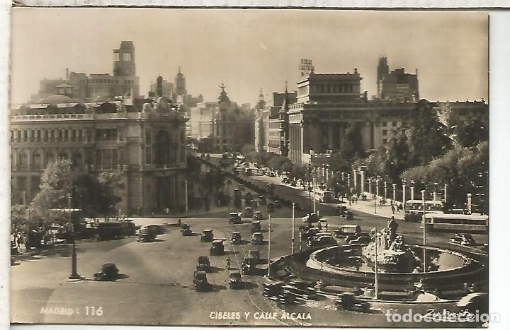 Postales: MADRID CIBELES ESCRITA - Foto 1