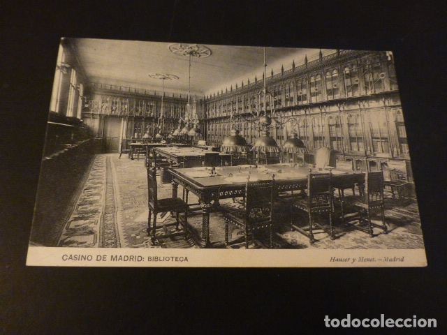 Postales: MADRID CASINO BIBLIOTECA - Foto 1