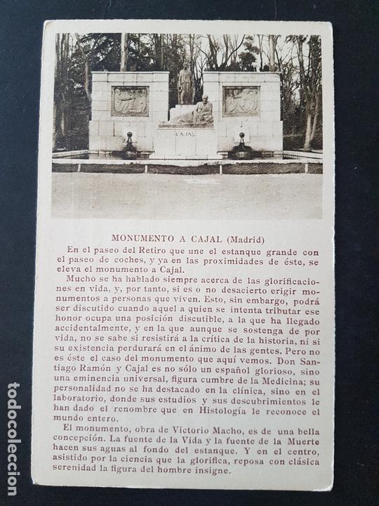Postales: MADRID MONUMENTO A CAJAL - Foto 1