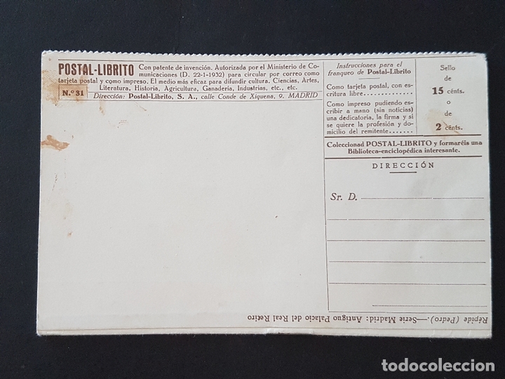 Postales: MADRID POSTAL LIBRITO A&Ntilde;OS 30 - Foto 2