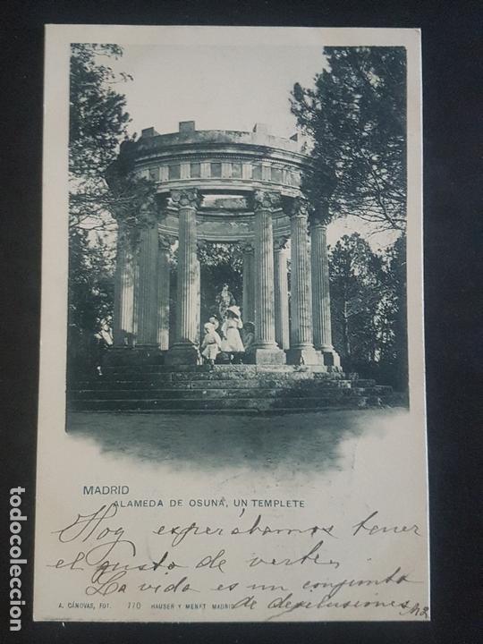 Postales: MADRID ALAMEDA DE OSUNA UN TEMPLETE - Foto 1