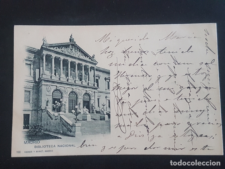 Postales: MADRID BIBLIOTECA NACIONAL - Foto 1