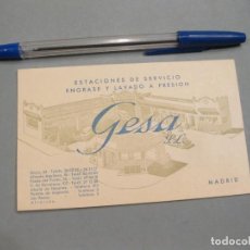 Postales: TARJETA DE ESTACIONES DE SERVICIO. GESA, S.L. MADRID.. Lote 166605454