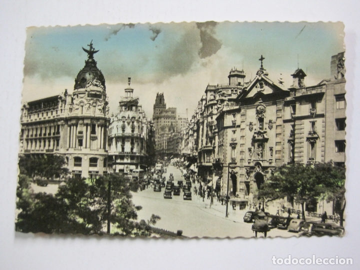 Postcards: MADRID-CALLE DE ALCALA Y AVDA DE JOSE ANTONIO-COCHES-18-GARCIA GARRABELLA-VER FOTOS-(60.439)