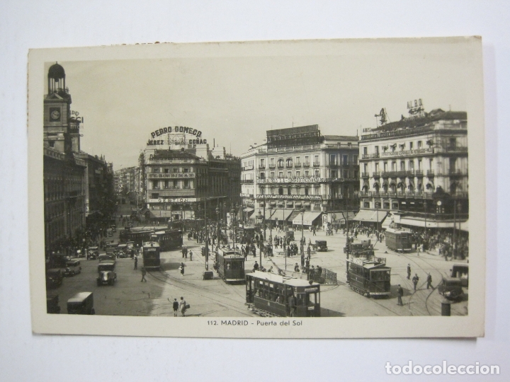 Postcards: MADRID-PUERTA DE SOL-TRANVIAS-COCHES-FOTOGRAFICA-VER FOTOS-(60.442)