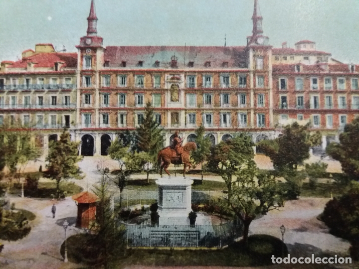 Postcards: MADRID-PLAZA MAYOR-COL&middot;ROMO Y F&Uuml;SSEL-REVERSO SIN DIVIDIR-VER FOTOS-(60.988)