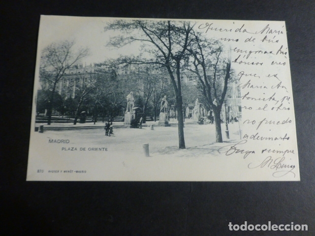 Postales: MADRID PLAZA DE ORIENTE HAUSER Y MENET - Foto 1