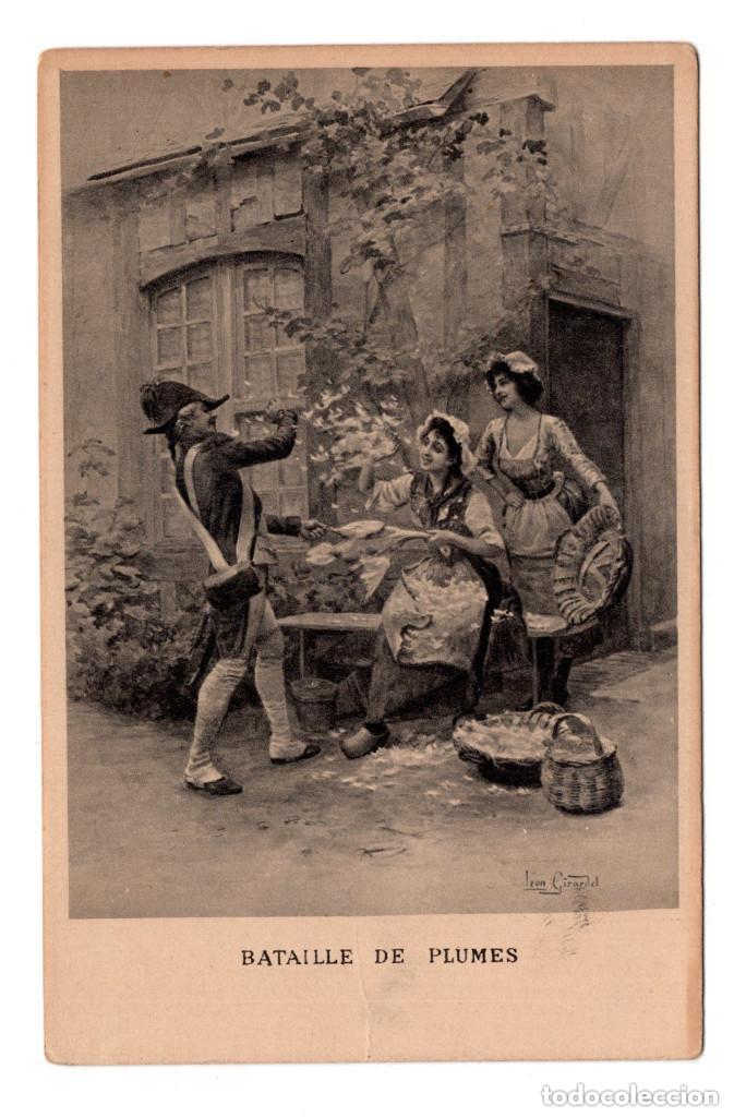 Postales: MADRID.- BATALLA DE LAS PLUMAS.EDICI&Oacute;N FRANCESA - Foto 1