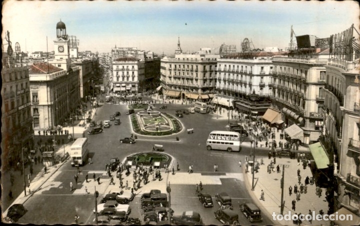 Postales: Madrid &ndash; Puerta del Sol - Coloreada - 9 x 14 cms - Foto 1