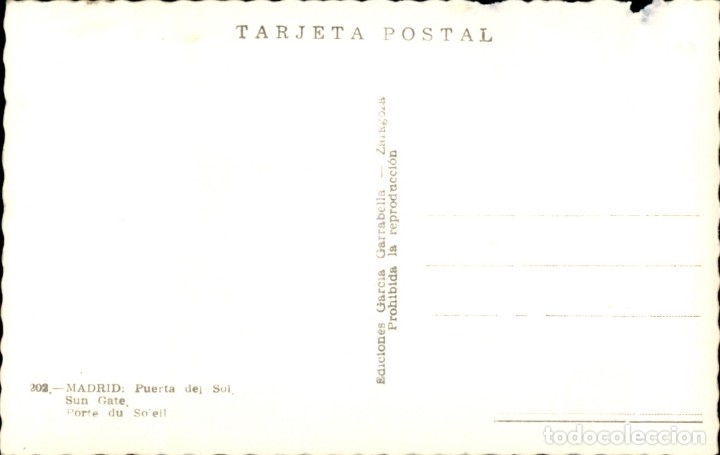 Postales: Madrid &ndash; Puerta del Sol - 9 x 14 cms - Foto 2