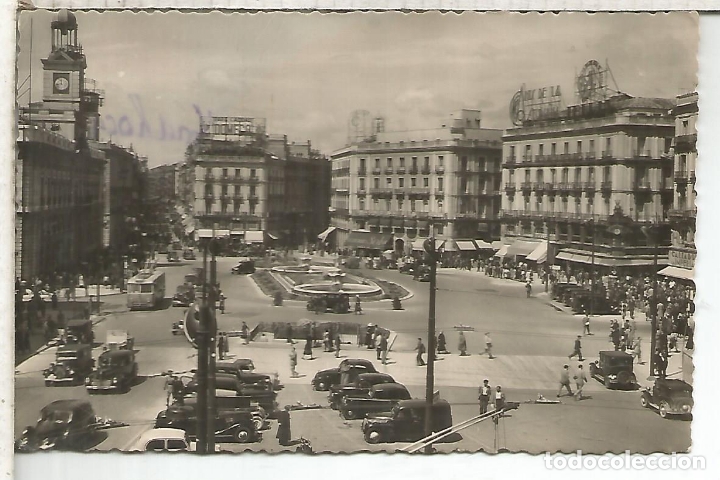 Postales: MADRID PUERTA DEL SOL ESCRITA - Foto 1