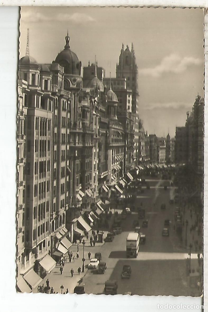 Postales: MADRID GRAN VIA SIN ESCRIBIR - Foto 1
