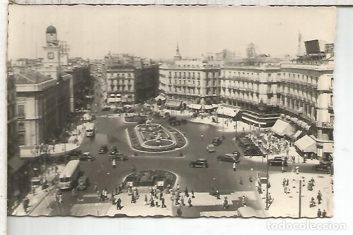 Postales: MADRID PUERTA DEL SOL ESCRITA - Foto 1