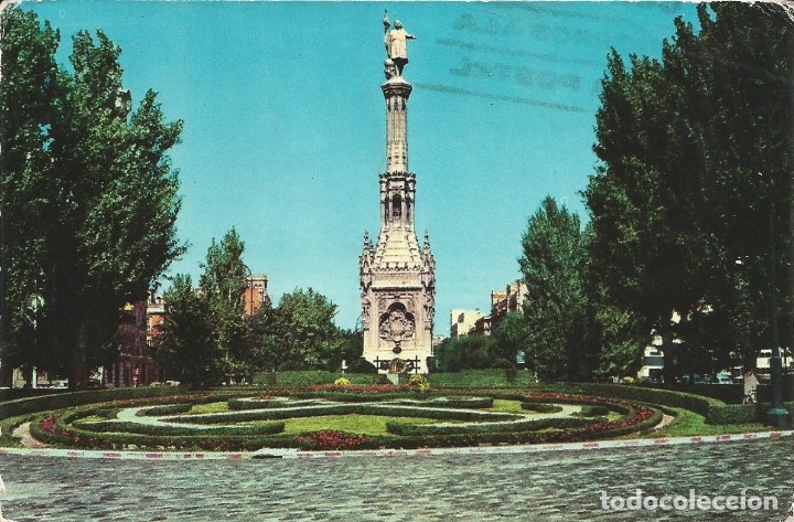 Postales: [POSTAL] Monumento a Col&oacute;n. Madrid. (circulada) - Foto 1