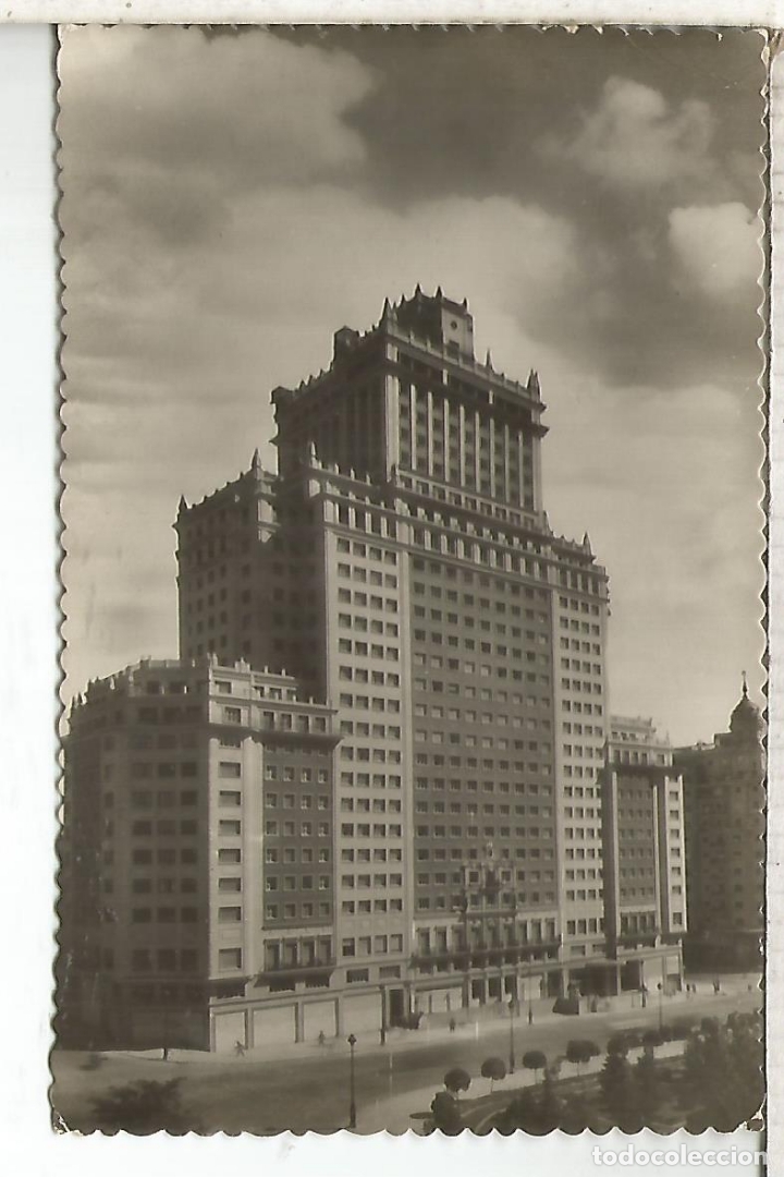 Postales: MADRID EDIFICIO ESPA&Ntilde;A ESCRITA - Foto 1