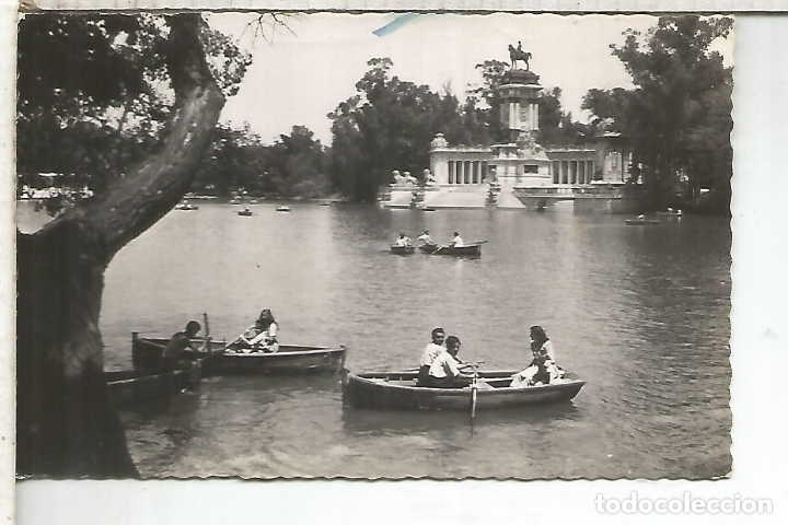 Postales: MADRID ESTANQUE DEL RETIRO ESCRITA - Foto 1