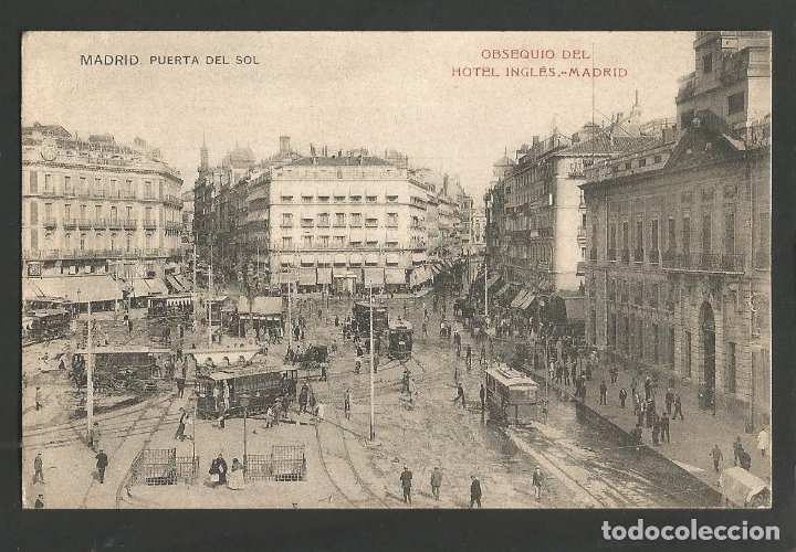 Postcards: MADRID-PUERTA DEL SOL-OBSEQUIO HOTEL INGLES-VER REVERSO-(61.443)