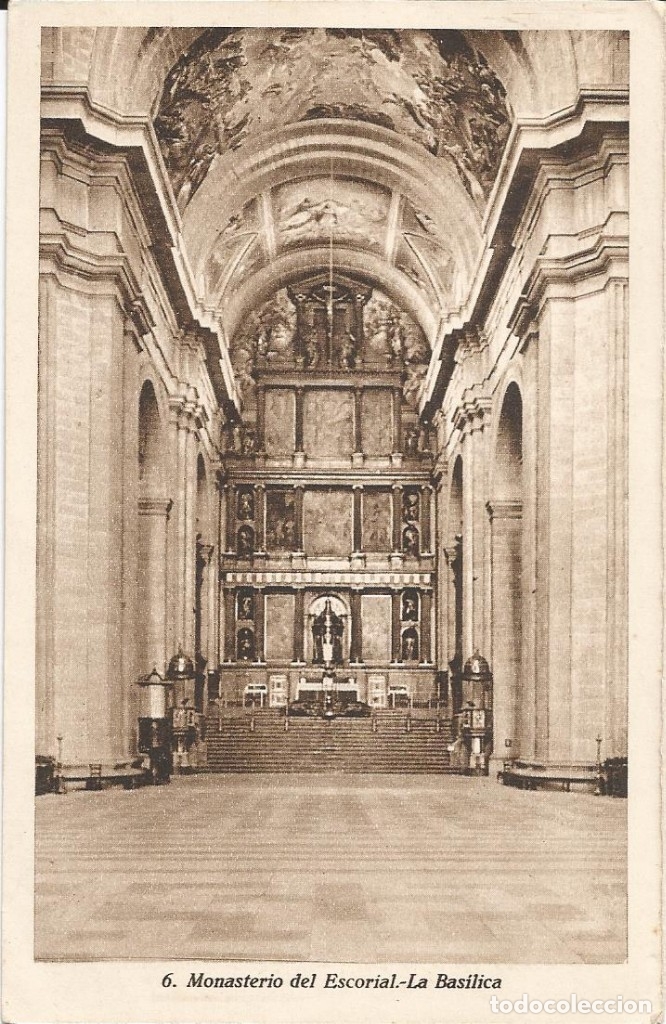 Postales: [POSTAL] Baslica. Monasterio. El Escorial (Madrid) (sin circular) - Foto 1