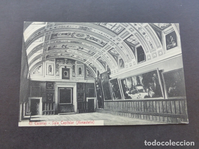 Postales: MONASTERIO DEL ESCORIAL MADRID SALA CAPITULAR - Foto 1