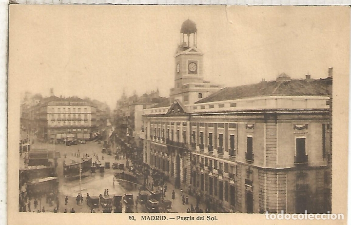 Postales: MADRID PUERTA DEL SOL SIN ESCRIBIR - Foto 1