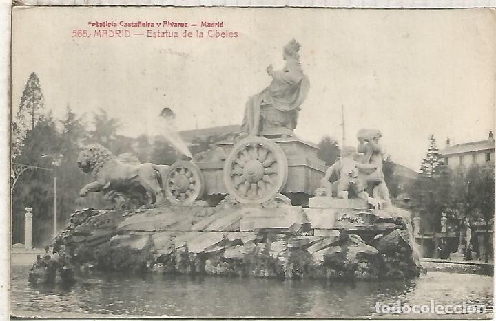Postales: MADRID CIBELES ESCRITA - Foto 1