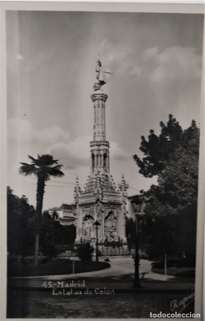 Postales: MADRID ESTATUA DE COLON - Foto 1