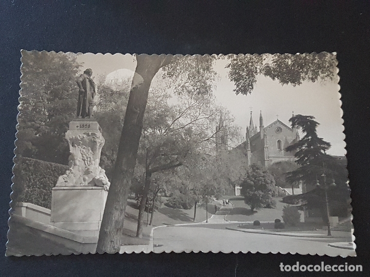 Postales: MADRID MONUMENTO A GOYA E IGLESIA DE LOS JERONIMOS - Foto 1