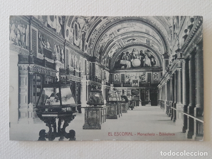 Postales: BIBLIOTECA MONASTERIO DE EL ESCORIAL MADRID - Foto 1