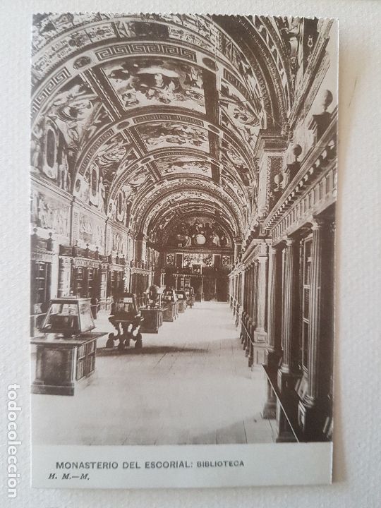 Postales: BIBLIOTECA MONASTERIO DE EL ESCORIAL MADRID - Foto 1