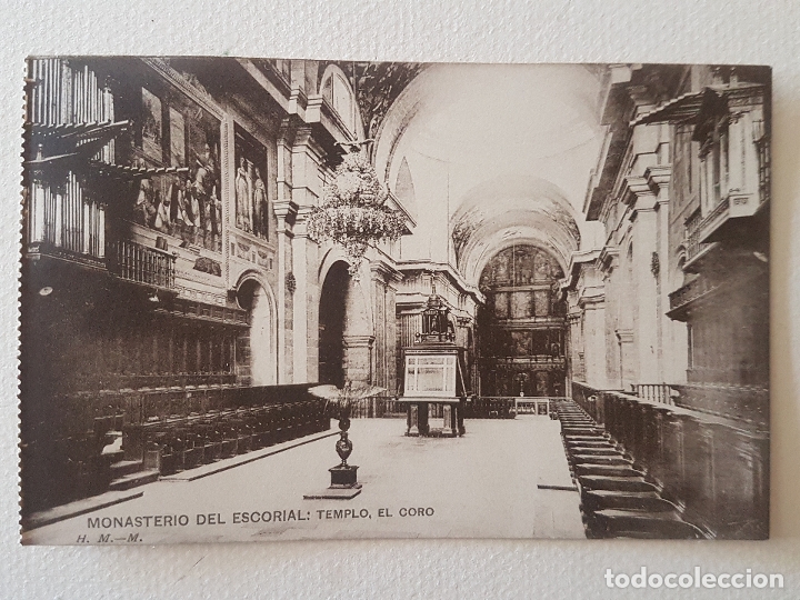 Postales: EL CORO MONASTERIO DE EL ESCORIAL MADRID - Foto 1