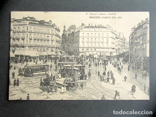 Postales: POSTAL MADRID. PUERTA DEL SOL. HAUSER Y MENET. - Foto 1