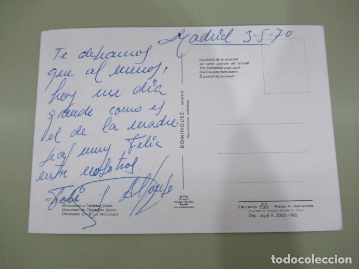 Postales: Madrid - Monumento a Crist&oacute;bal Col&oacute;n - Escrita - Foto 2