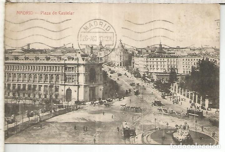 Postales: MADRID PLAZA CASTELAR ESCRITA - Foto 1