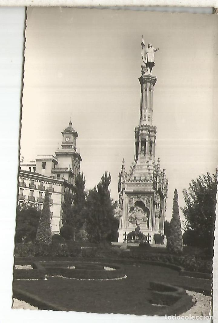 Postales: MADRID MONUMENTO A COLON ESCRITA - Foto 1