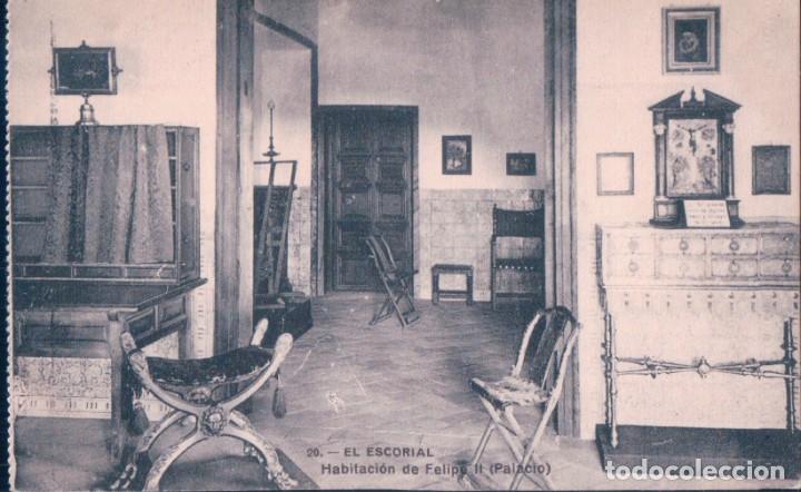 Postales: POSTAL EL ESCORIAL - HABITACION FELIPE II - PALACIO - LACOSTE