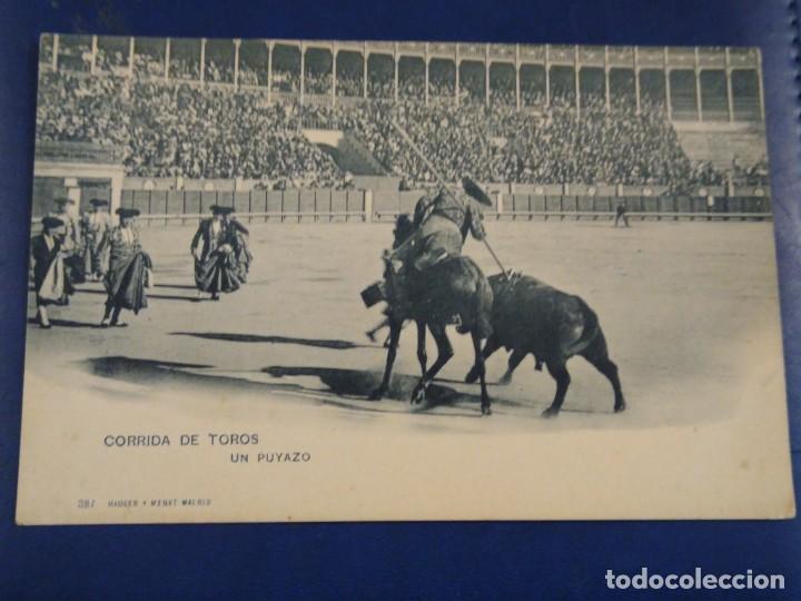 Postkarten: Corrida de toros  un Puyazo. 387 Hauser y Menet. Sin circular.