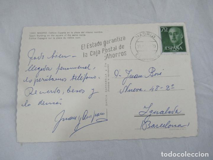 Postales: Madrid - Edificio Espa&ntilde;a en la Plaza del mismo nombre - Circulada - Foto 2