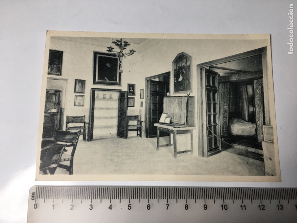 Postales: POSTAL. MONASTERIO DEL ESCORIAL. PALACIO. HABITACI&Oacute;N DE FELIPE II. HAUSER Y MENET. H. 1925?.