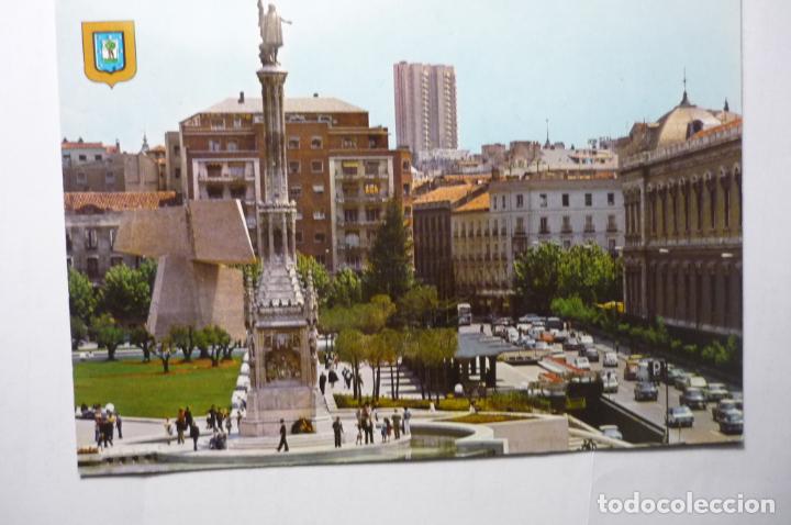 Postcards: POSTAL MADRID-MONUMENTO COLON --ESCRITA