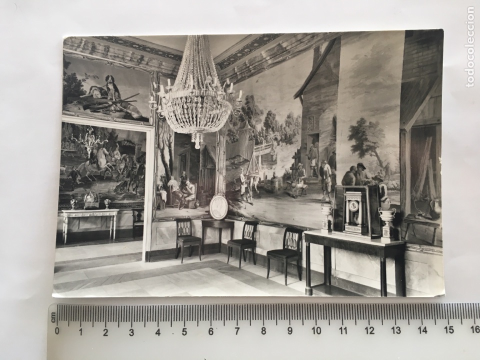 Postcards: POSTAL. EL ESCORIAL. PALACIO DE LOS BORBONES. SALETA TAPICES. FOTO J. CEBOLLERO. PATRIM. NAC. H.1965