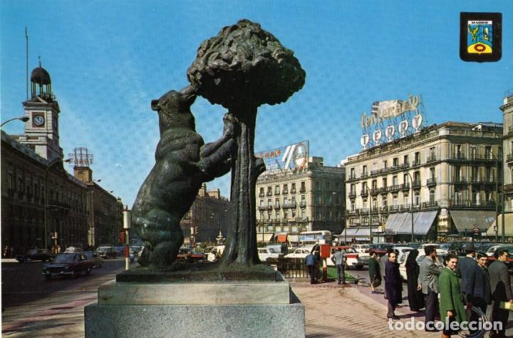 Postales: Madrid Puerta del Sol dos postales - Foto 1