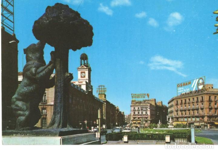Postales: Madrid Puerta del Sol dos postales - Foto 2