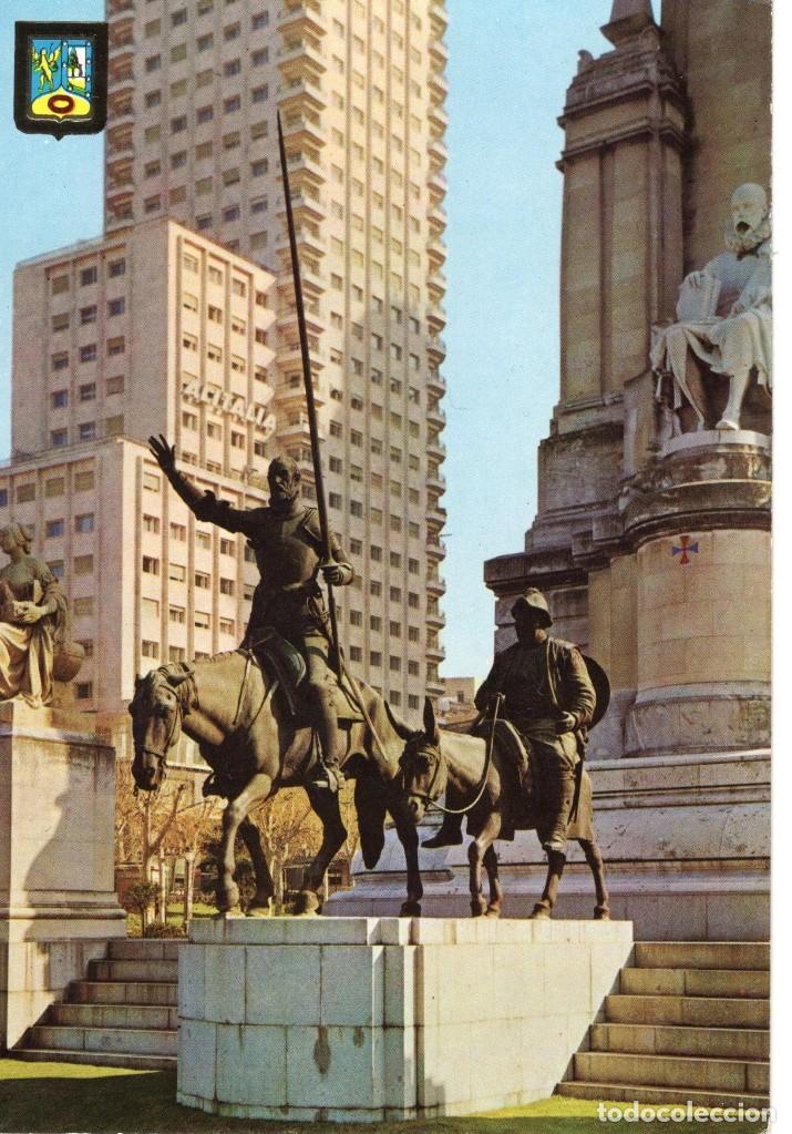 Postales: Madrid Monumento a Cervantes - Foto 1
