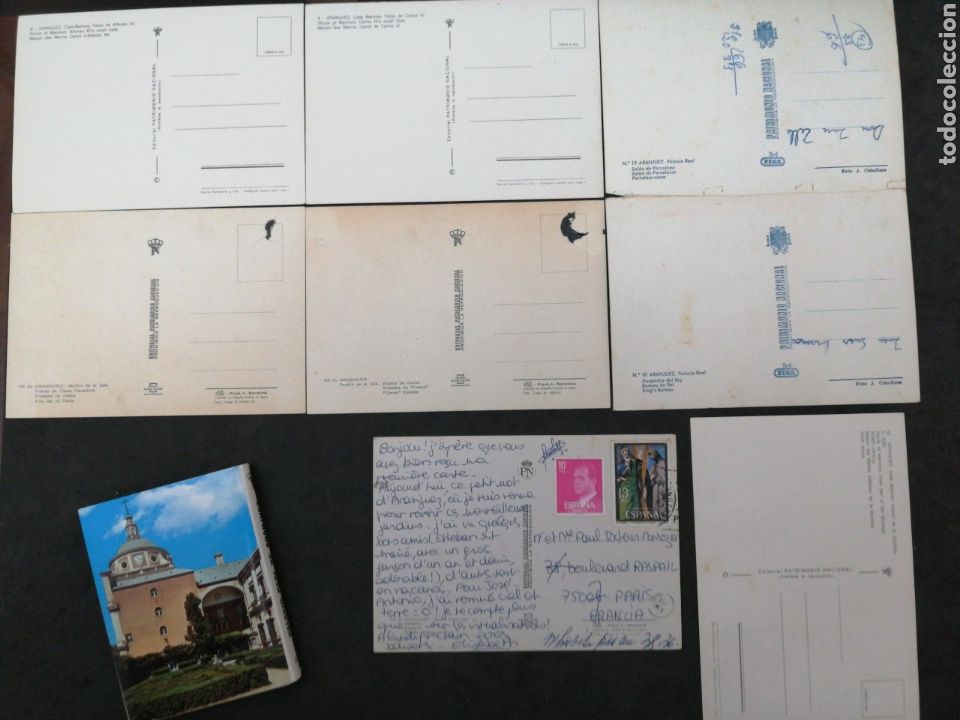 Postales: PALACIO DE ARANJUEZ, ARANJUEZ, LOTE DE 8 POSTALES Y LIBRO - Foto 2
