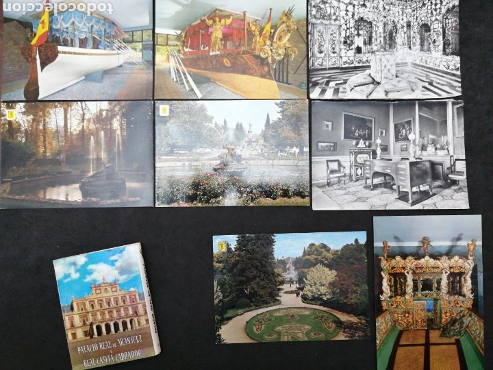 Postales: PALACIO DE ARANJUEZ, ARANJUEZ, LOTE DE 8 POSTALES Y LIBRO - Foto 1