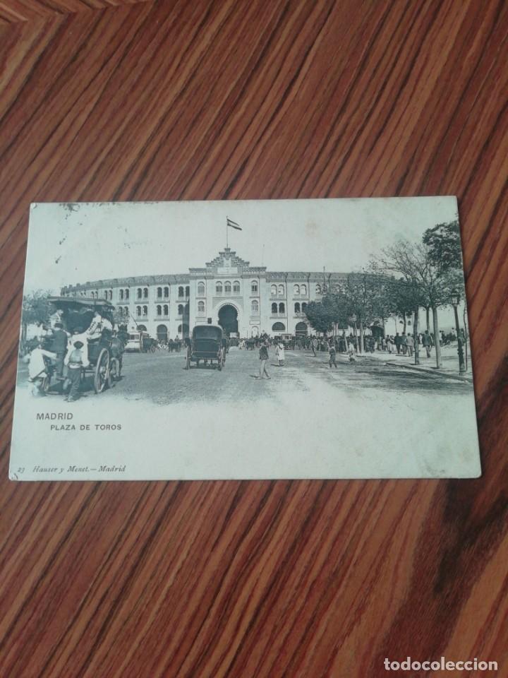 Postales: Postal Madrid. Plaza de Toros . HM. Circulada - Foto 1
